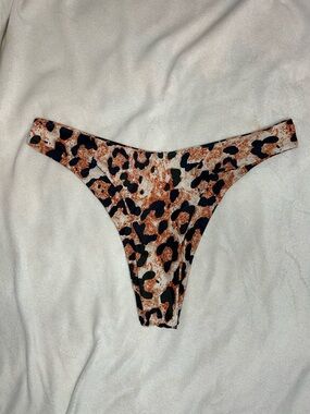 Sweaty Rocks Cheetah Print Super Cheeky Bikini Bottoms Size Large Y2K Swim